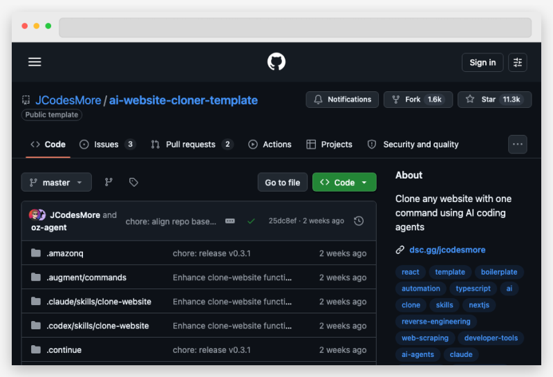 【AI建站神器】一键克隆任意网站为现代Next.js代码，程序员必备-壹联网络
